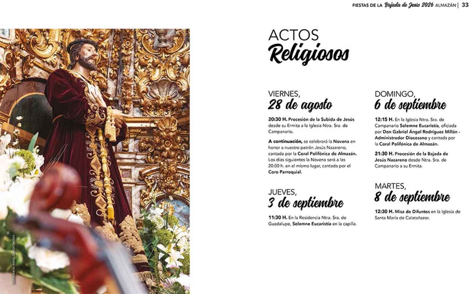 Almazán publica programa de sus fiestas de la Bajada de Jesús