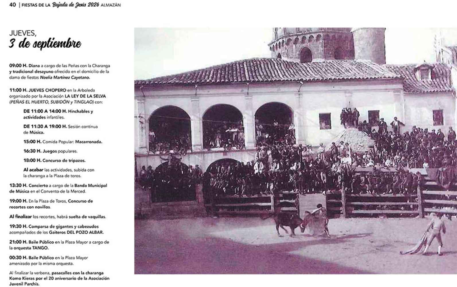 Almazán publica programa de sus fiestas de la Bajada de Jesús