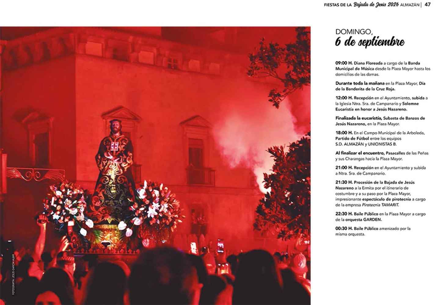 Almazán publica programa de sus fiestas de la Bajada de Jesús