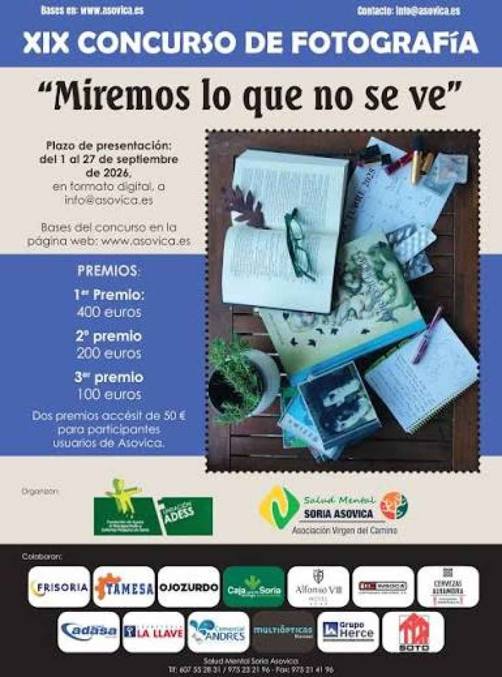 Asovica organiza XIX concurso de fotografía “Miremos lo que no se ve”.