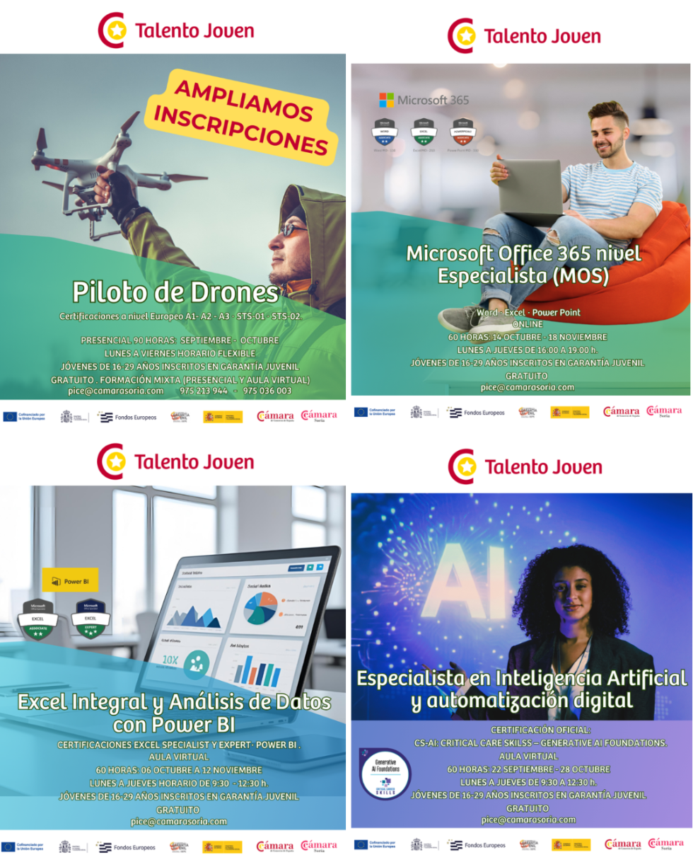 La Cámara organiza nuevas formaciones gratuitas para mejorar empleabilidad de los jóvenes
