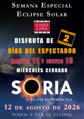 Dos estrenos y dos días del espectador en Cines Lara en la semana del eclipse