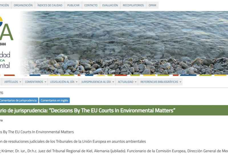 El CIEDA-CIEMAT difunde obra de referencia internacional sobre jurisprudencia ambiental europea