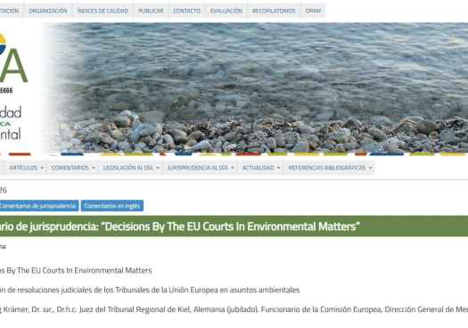 El CIEDA-CIEMAT difunde obra de referencia internacional sobre jurisprudencia ambiental europea