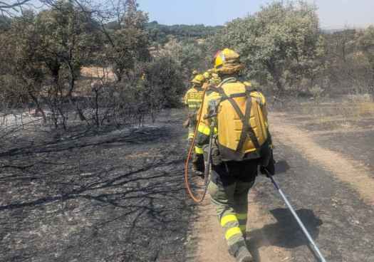 Agentes medioambientales y voluntarios de zona estabilizan incendio en La Rubia
