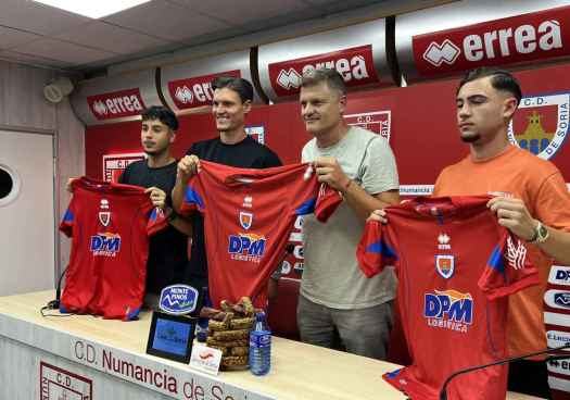Marcos Lopes, Fran González y Hugo Torondel, presentados como numantinos