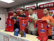 Marcos Lopes, Fran González y Hugo Torondel, presentados como numantinos