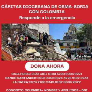Osma-Soria se solidariza con pueblo colombiano tras devastador terremoto
