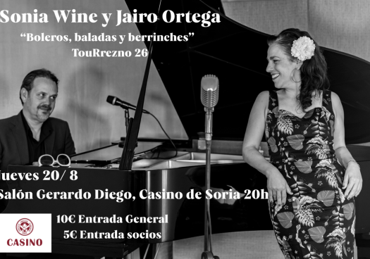 Concierto de "boleros, baladas y berrinches" en el Casino de Soria
