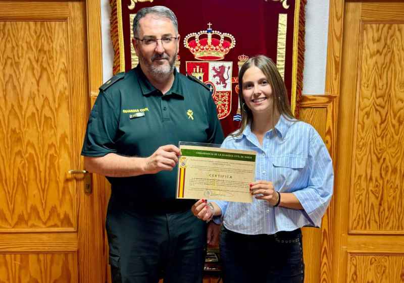 La Guardia Civil tutela prácticas académicas de una estudiante del Grado en Criminología 