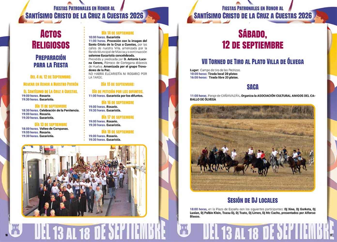 Ólvega publica programa para sus fiestas del Cristo de la Cruz a Cuestas