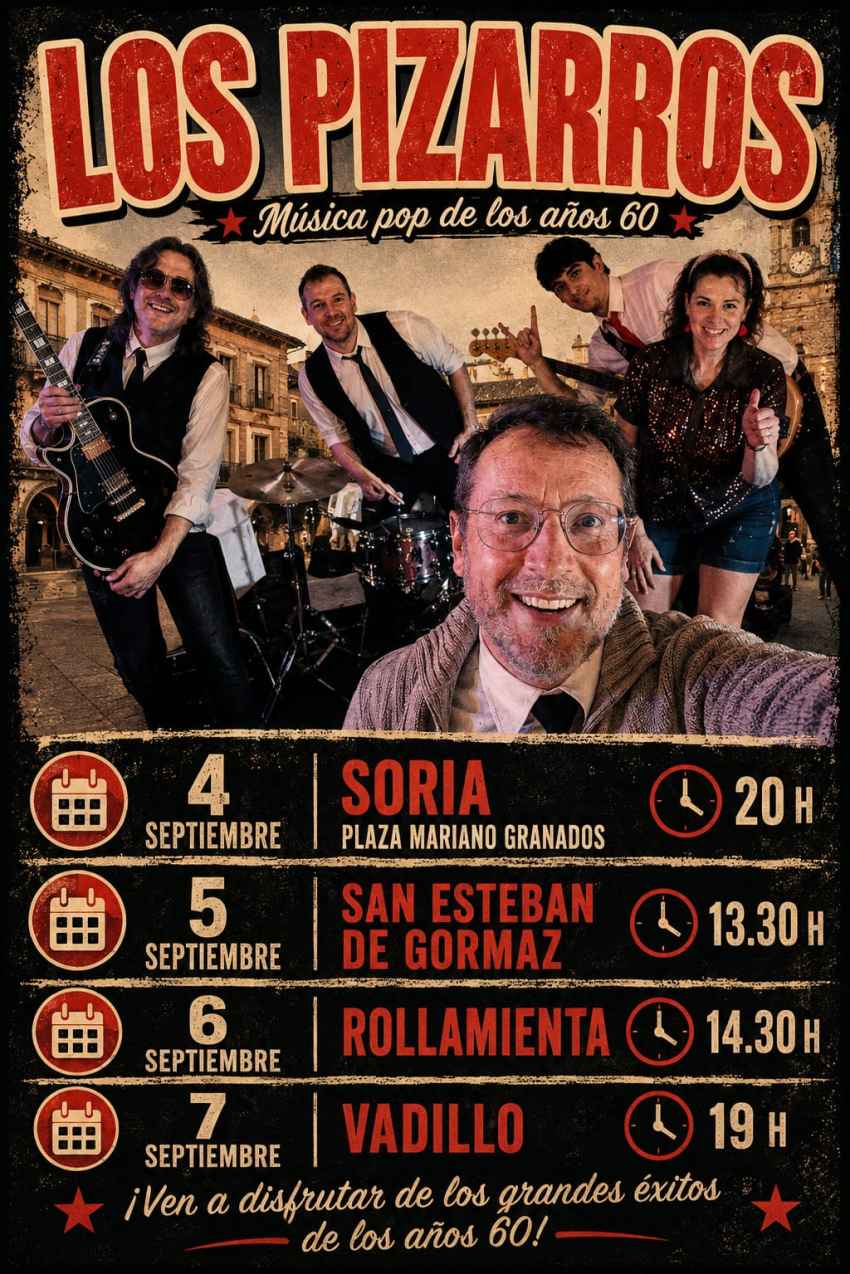 Concierto de "Los Pizarros" en Soria con canciones de recuerdos "de tu vida"