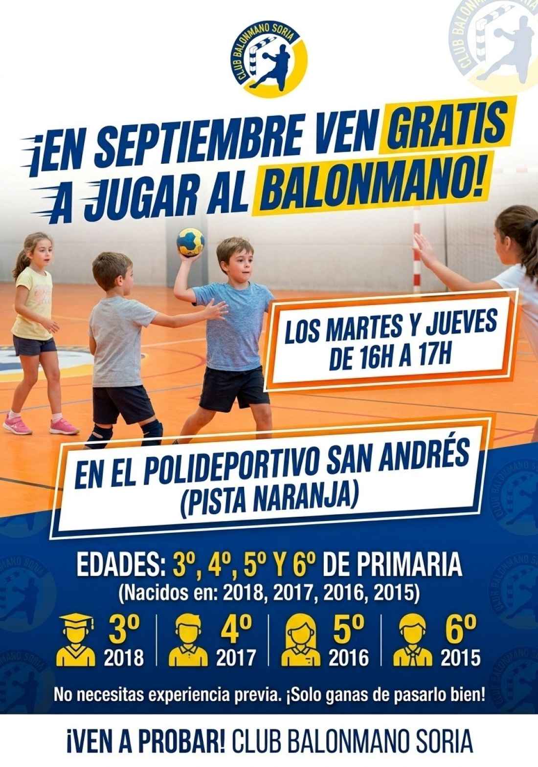 El Club Balonmano Soria abre sus puertas a los más pequeños 