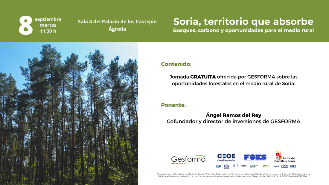 FOES aborda en Ágreda oportunidades del medio rural vinculadas a bosques y captura de carbono 