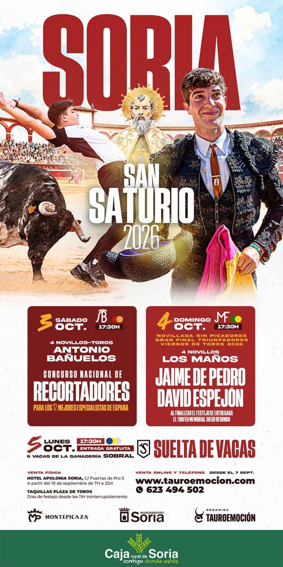 Tauroemoción apuesta por precios populares para festejos taurinos de San Saturio