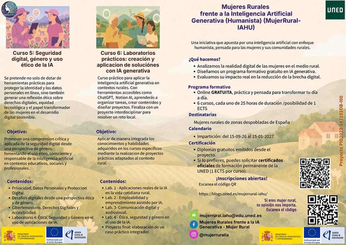 UNED forma a mujeres rurales frente a la Inteligencia Artificial Generativa