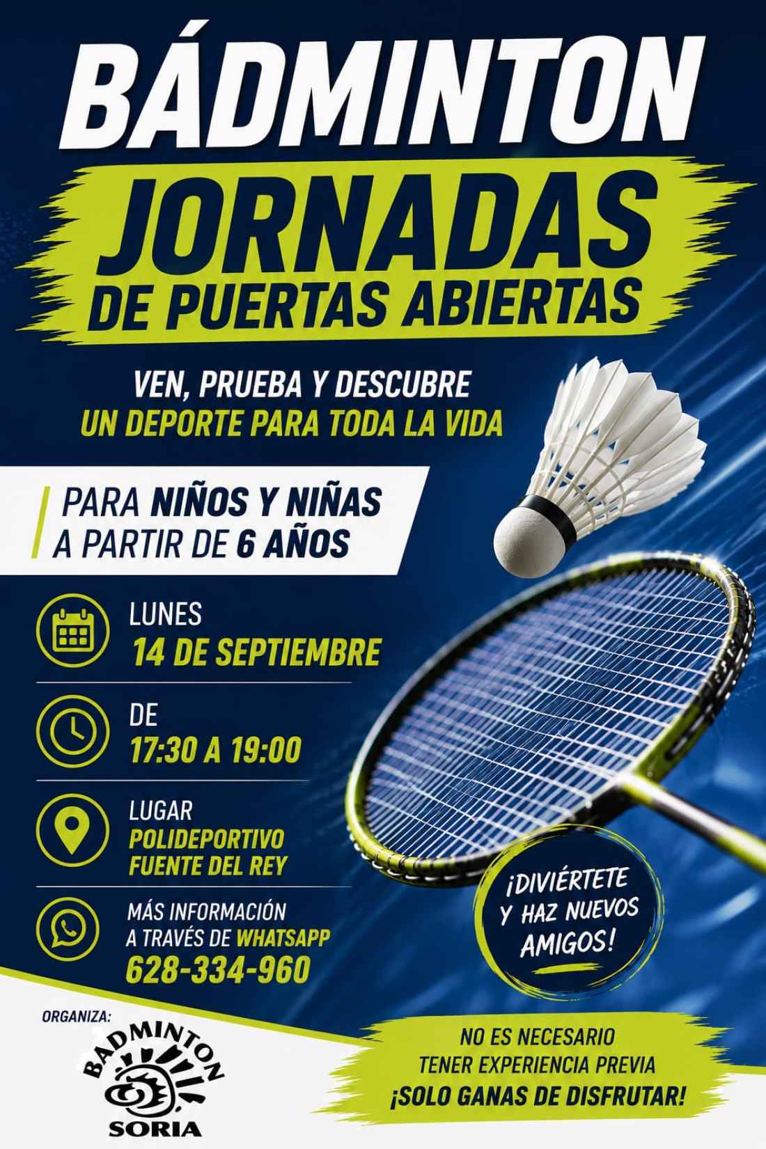Jornada de puertas abiertas en el Club Bádminton Soria
