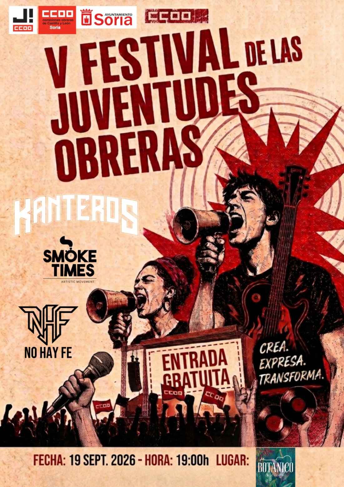 Vuelve el Festival Juventudes Obreras organizado por CCOO Juventud Soria 