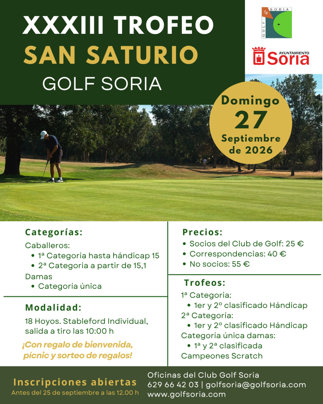 Inscripciones abiertas para la trigésimo tercera edición del Trofeo San Saturio