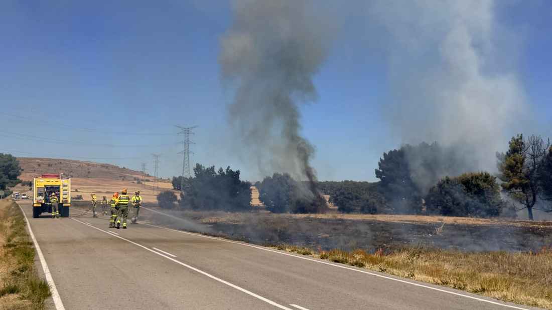 Casi cinco hectáreas calcinadas por incendio en Cubo de la Solana