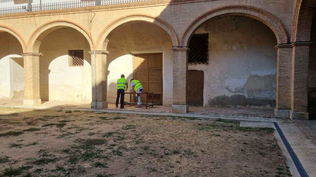 La Junta inicia obras de emergencia para garantizar estabilidad del palacio de Almazán