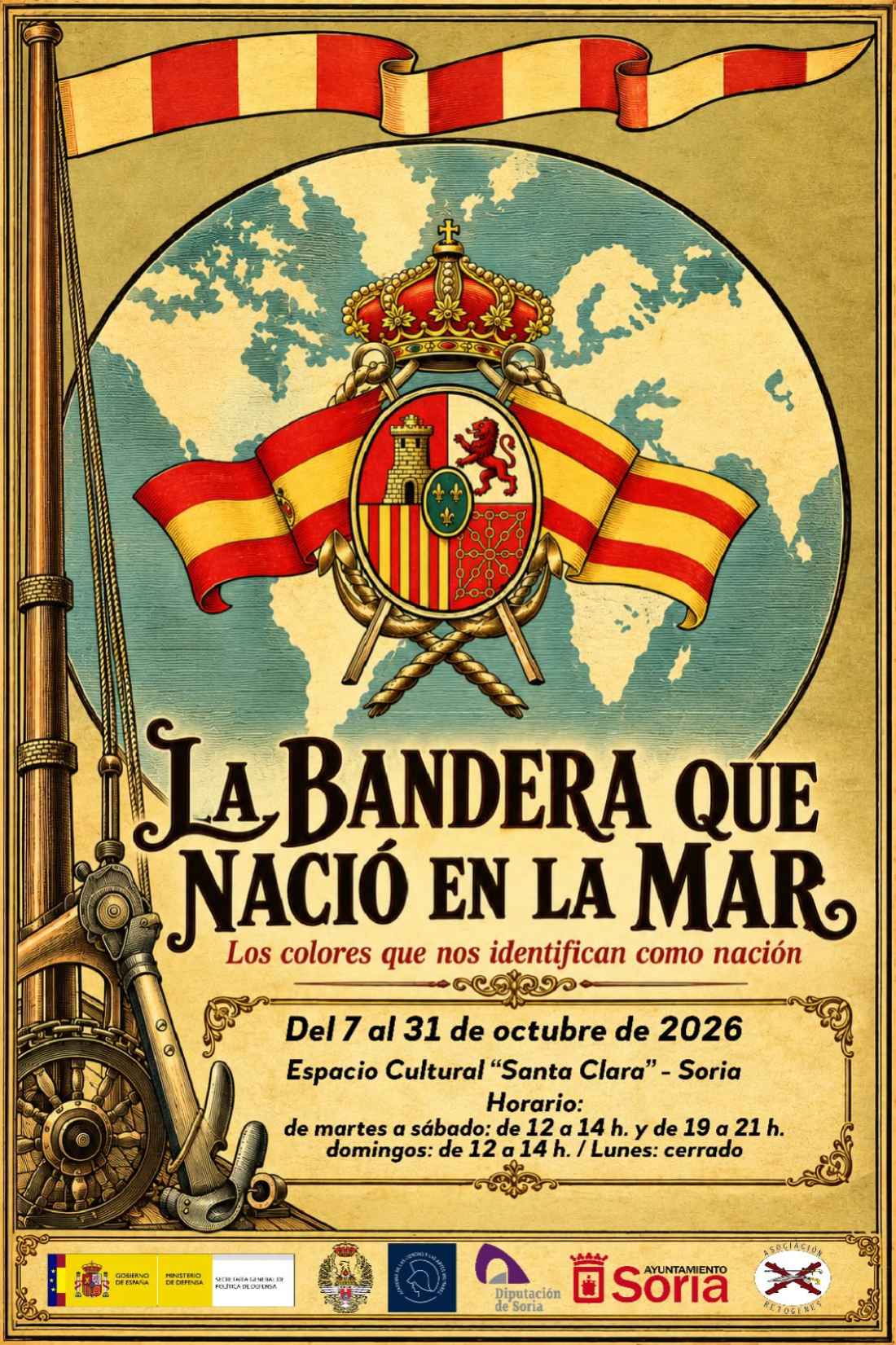 Exposición en Soria sobre origen y evolución del diseño de la Bandera de España