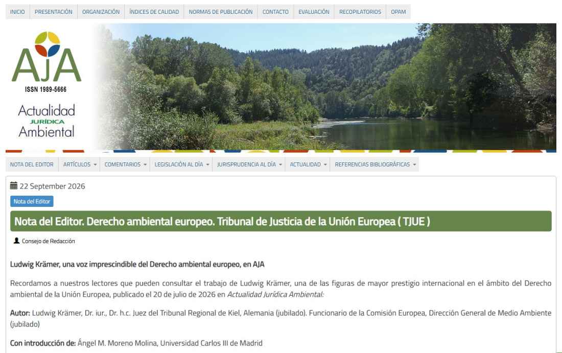 El CIEDA de Soria difunde obra de referencia que reúne medio siglo de jurisprudencia ambiental