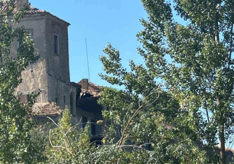 Derrumbe parcial de galería gótica del Palacio de los Hurtado de Mendoza en Almazán
