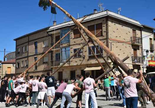 Duruelo de la Sierra pinga el Mayo en inicio de sus fiestas patronales