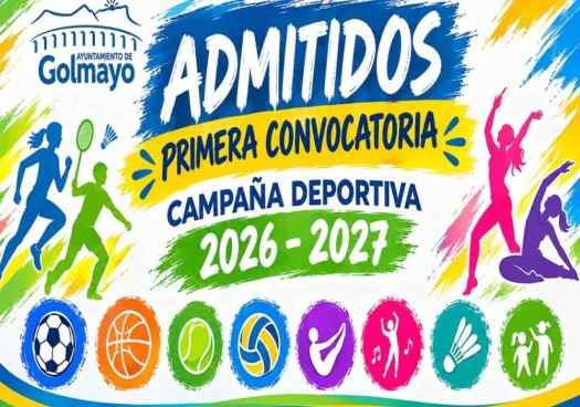 Golmayo publica listado de admitidos a actividades deportivas de campaña 2026-27