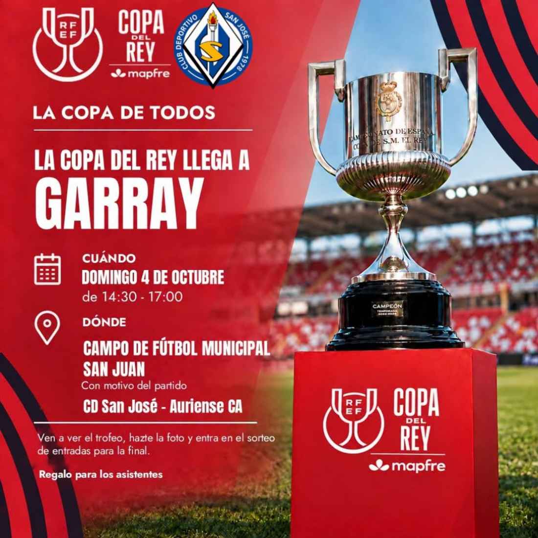 El C.D. San José confía en remontada en Copa del Rey
