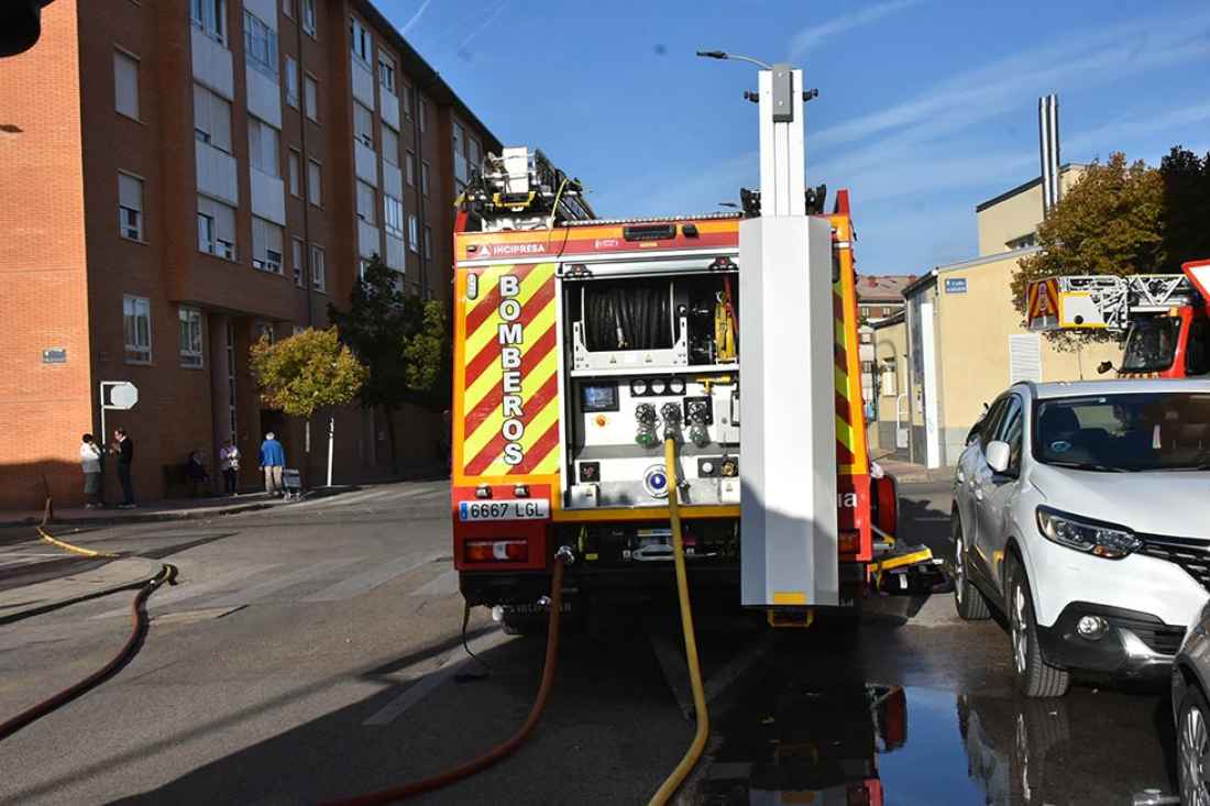 Incendio en una vivienda de los patios de Don Vela, de Soria