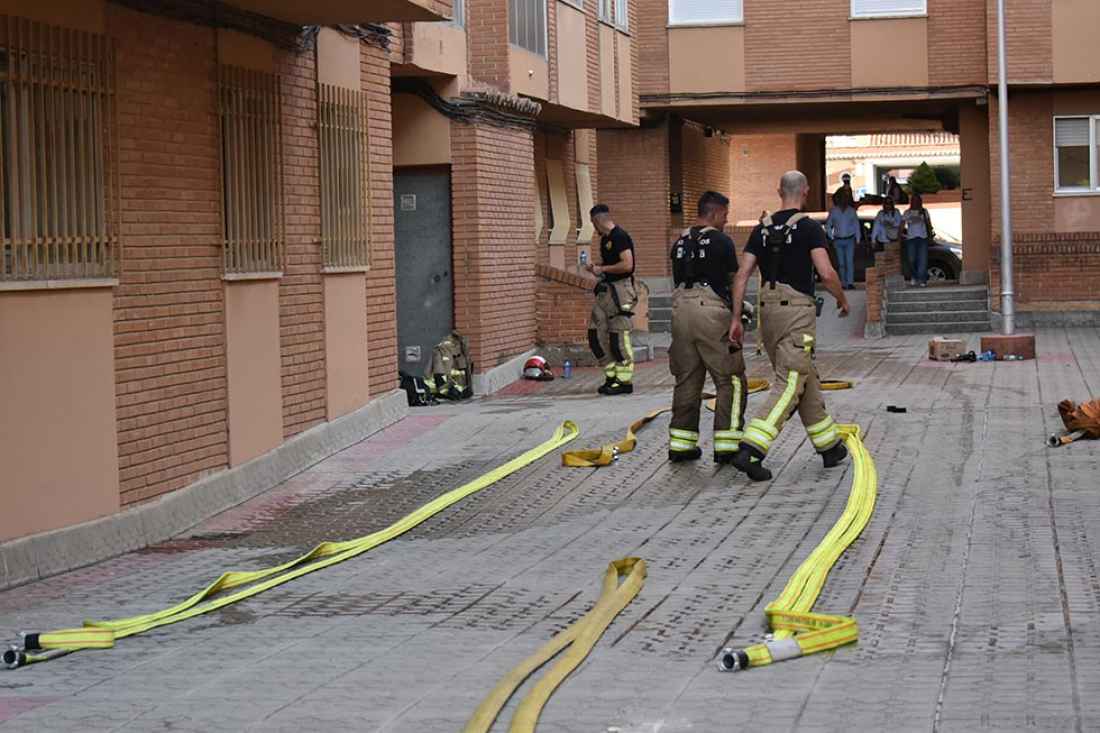 Incendio en una vivienda de los patios de Don Vela, de Soria