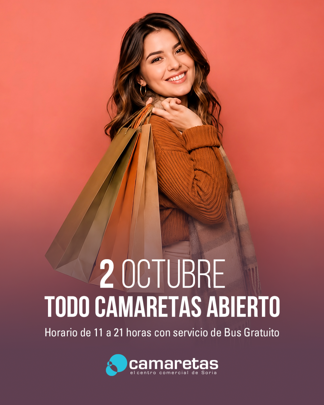 2 de octubre: todo Centro Comercial Camaretas abierto