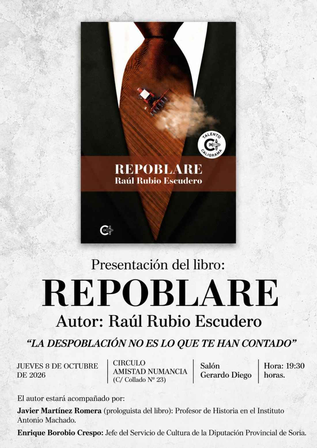 Raúl Rubio presenta en el Casino su libro de relatos sobre los que viven en España vacía