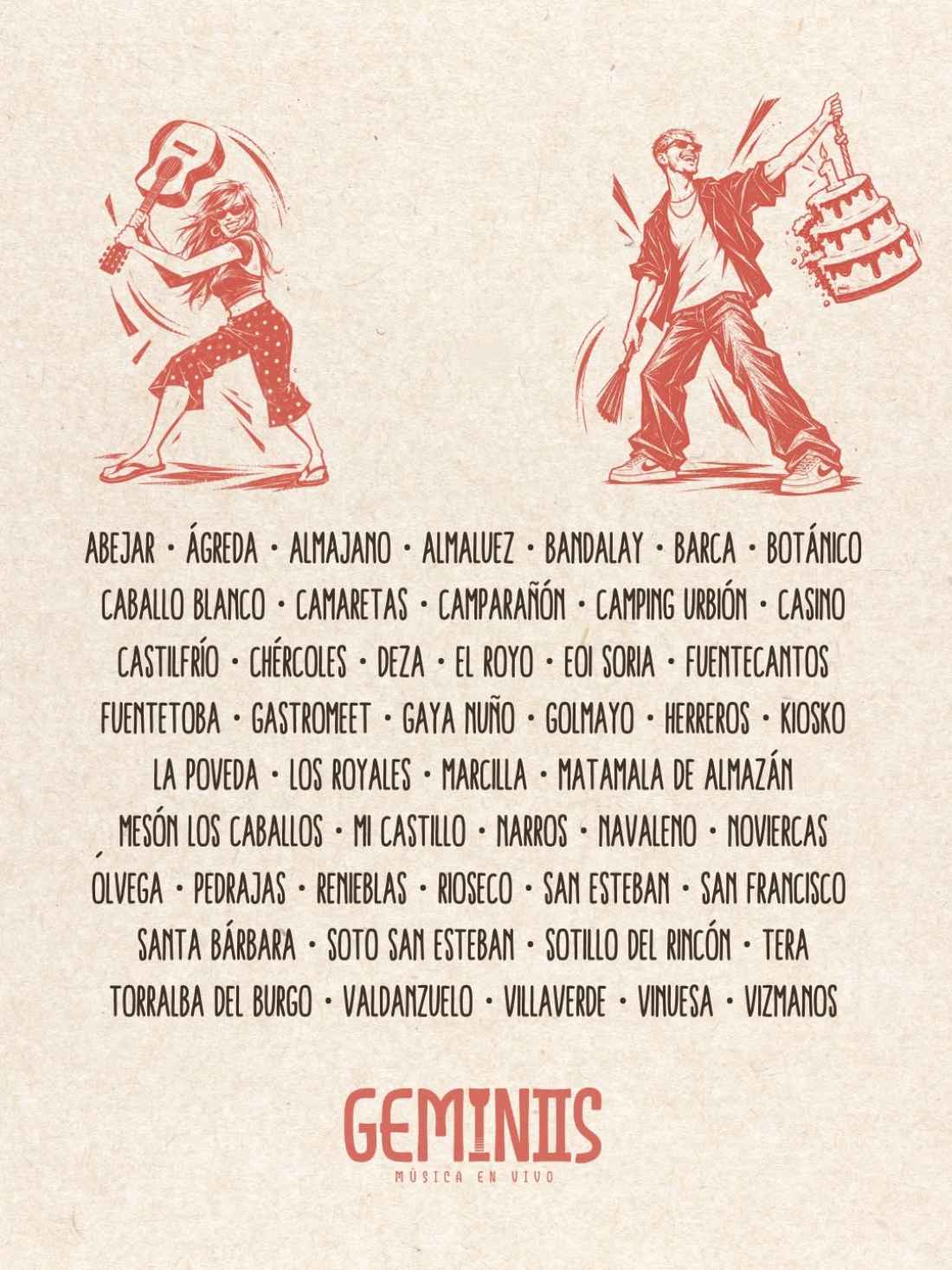 Géminis celebra su primer aniversario con concierto especial en Soria