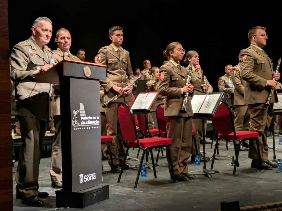 La Unidad de Música de la División San Marcial vuelve a tocar en Soria