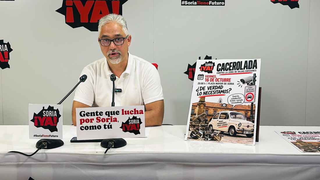 Soria ¡Ya! anima a participar en cacerolada contra ZBE en Soria