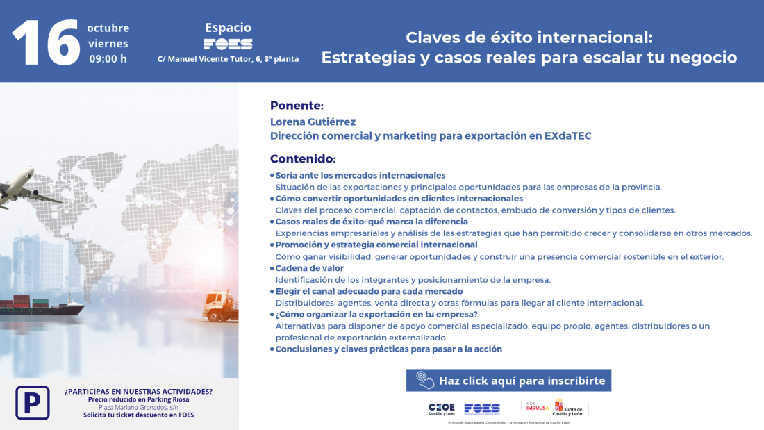 FOES aborda claves para crecer en mercados internacionales