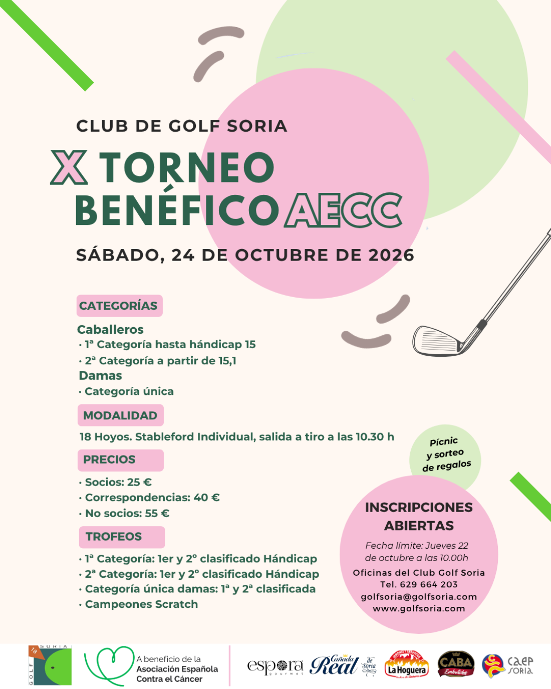 Inscripciones abiertas para décima edición del Torneo Benéfico AECC