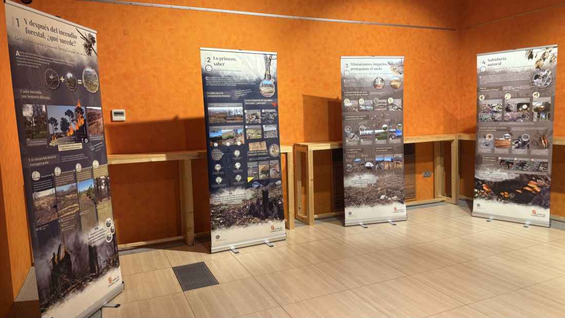 Exposición itinerante para enseñar recuperación de montes afectados por incendios forestales