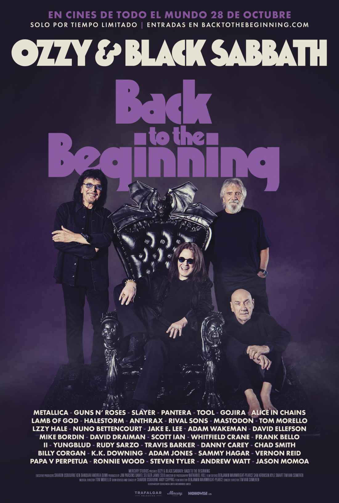 Estreno mundial en Cines Lara de última actuación de Ozzy y Black Sabbath