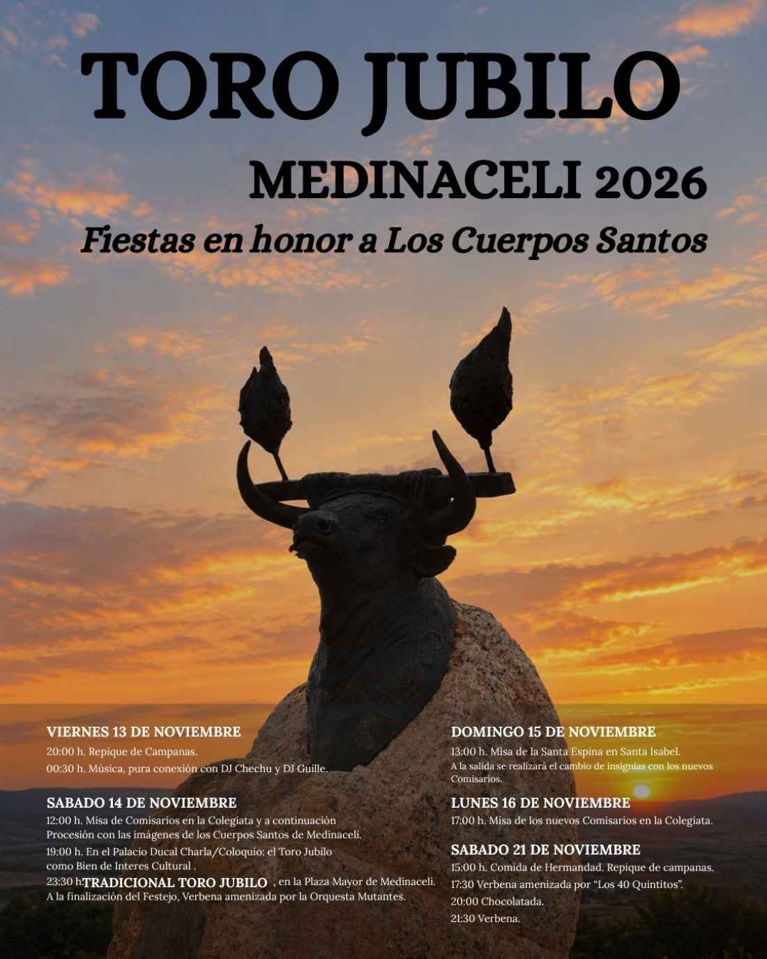 Medinaceli publica programa para nueva edición de Toro Jubilo