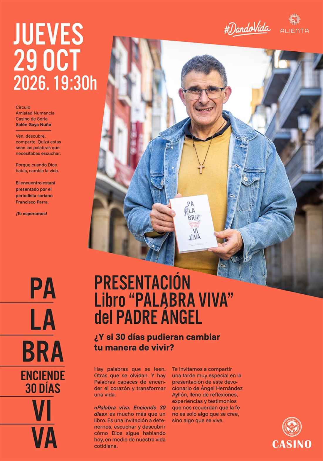 El padre Ángel presenta su primer libro en el Casino de Soria