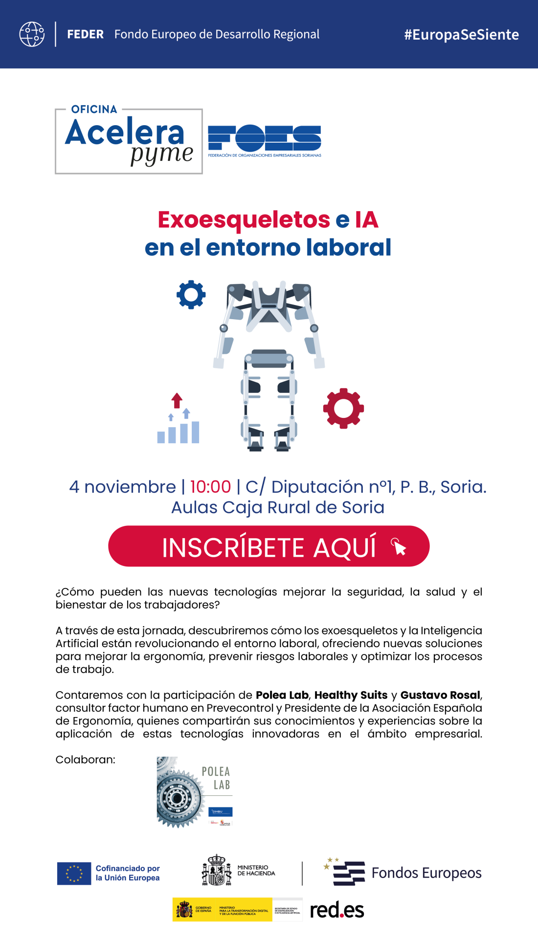 FOES organiza jornada para probar exoesqueletos en ámbito laboral 