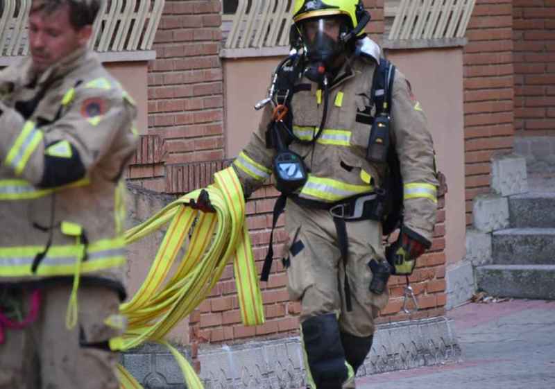 Incendio en los Patios de Don Vela, en Soria