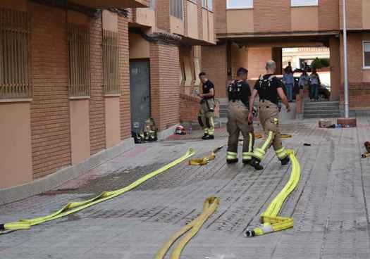 Incendio en una vivienda de los patios de Don Vela, de Soria