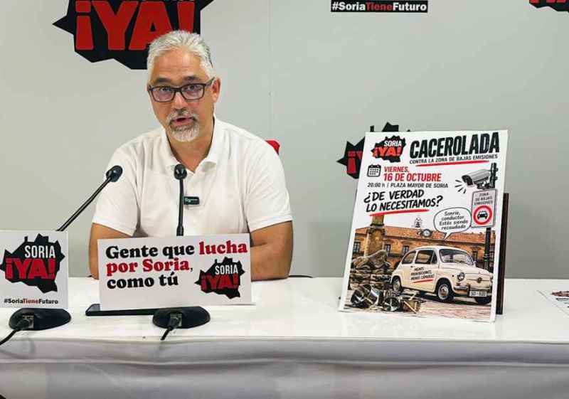 Soria ¡Ya! anima a participar en cacerolada contra ZBE en Soria