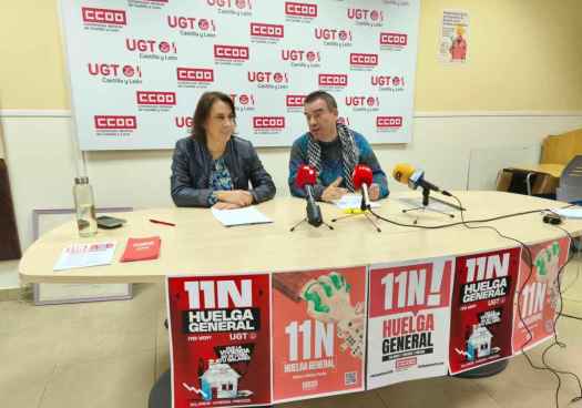 CCOO y UGT Soria explican motivos para secundar la huelga general del 11N